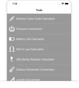 Zugriff auf die Kalkulatoren von DigiKey