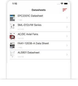Spezifikationen neuer Produkte und Datenblätter