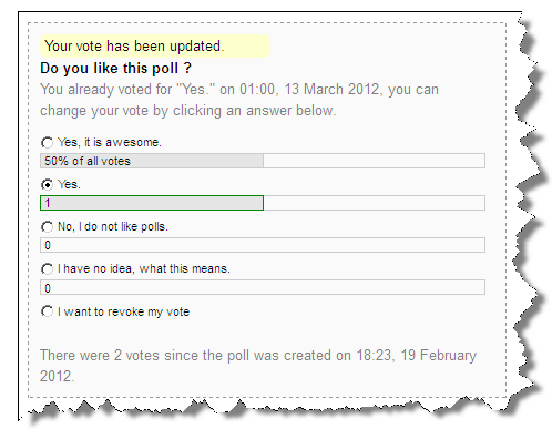 MediaWiki polling extension